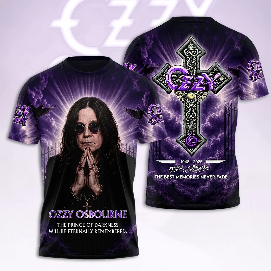 Ozzy Osbourne Memorial T-Shirt 1948-2025 The Prince Of Darkness Tribute Shirt Ozzy Osbourne Merch Ozzy Osbourne Memorial T-Shirt 1948-2025 The Prince Of Darkness Tribute Shirt Ozzy Osbourne Merch