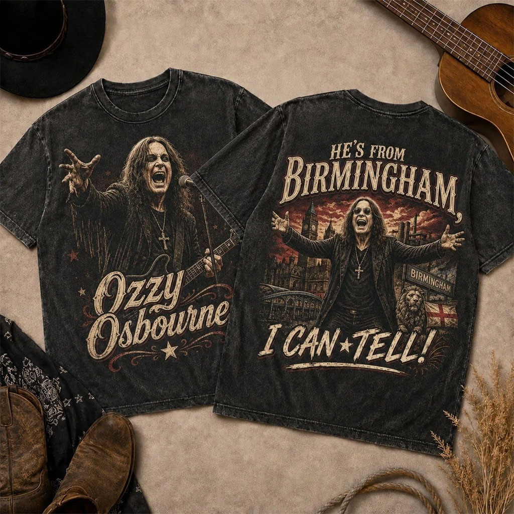 Ozzy Osbourne Vintage Birmingham Tour Graphic T-Shirt Ozzy Osbourne Merch Music Fan Gifts