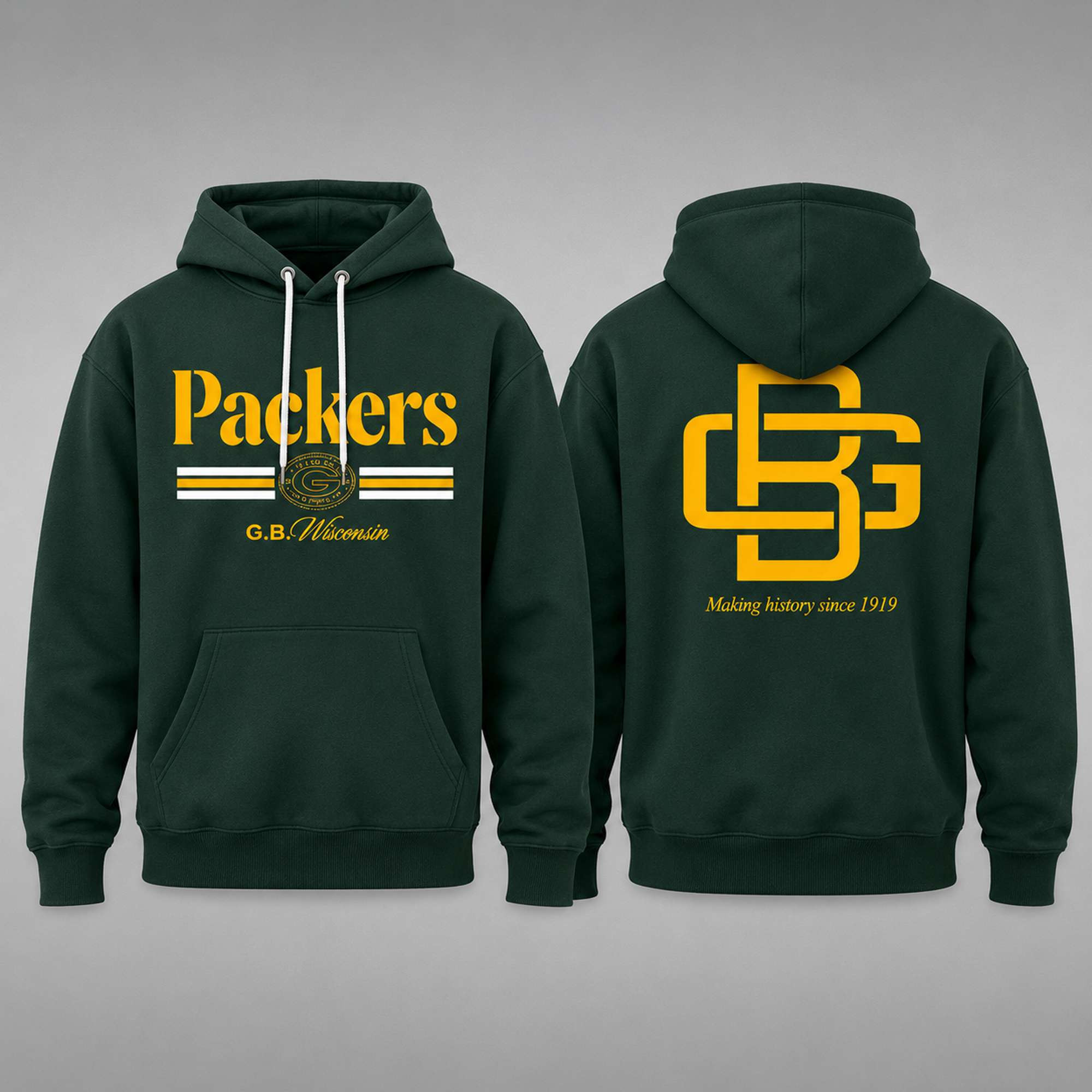 Packers Rivalry 2026 Making History Since 1919 Hoodie Green Bay Packers Merch Gifts For Fan