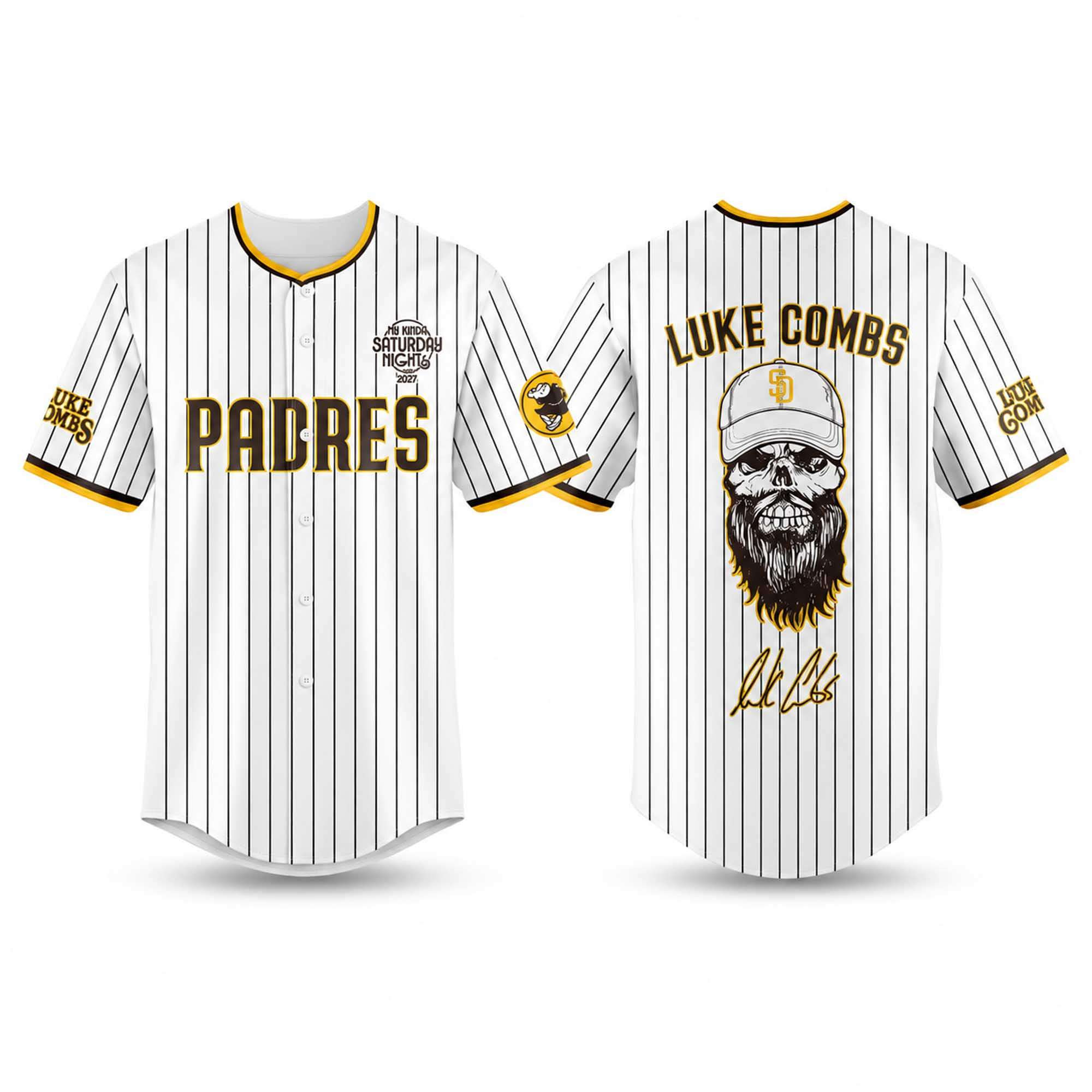 Padres Luke Combs My Kinda Saturday Night Tour 2027 Jersey San Diego Padres Merch Gifts For Fan
