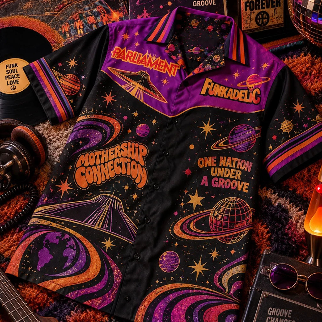 Parliament Funkadelic Mothership Connection Hawaiian Shirt Parliament Funkadelic Merch Fan Gift