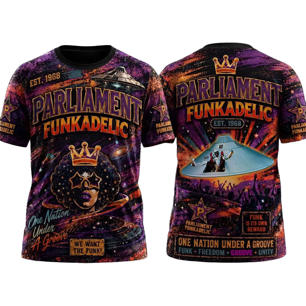 Parliament Funkadelic Mothership Spaceship Shirt Parliament Funkadelic Merch Gifts For Fans