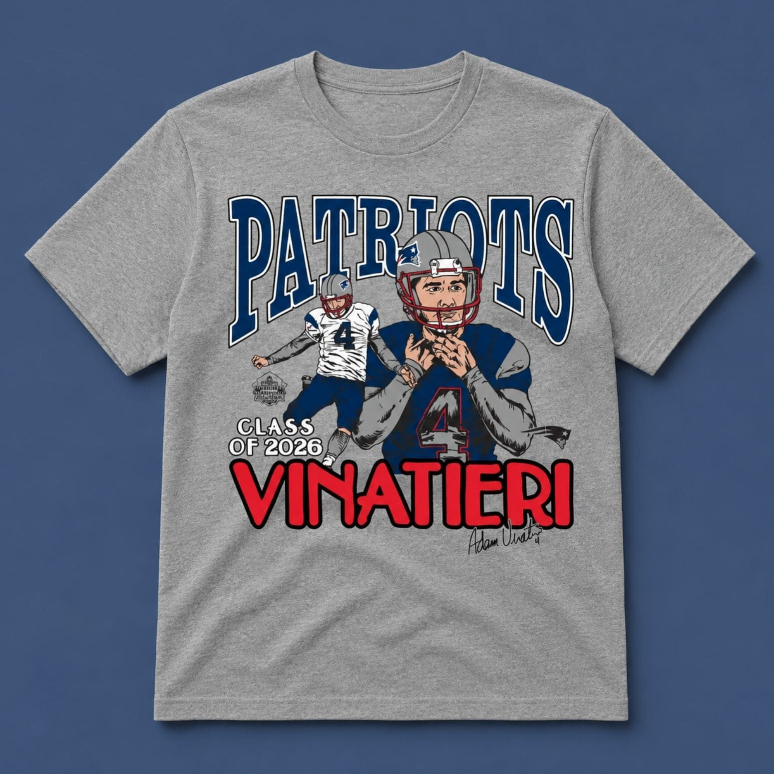 Patriots Adam Vinatieri Class of 2026 T-Shirt Patriots Adam Vinatieri Class of 2026 T-Shirt