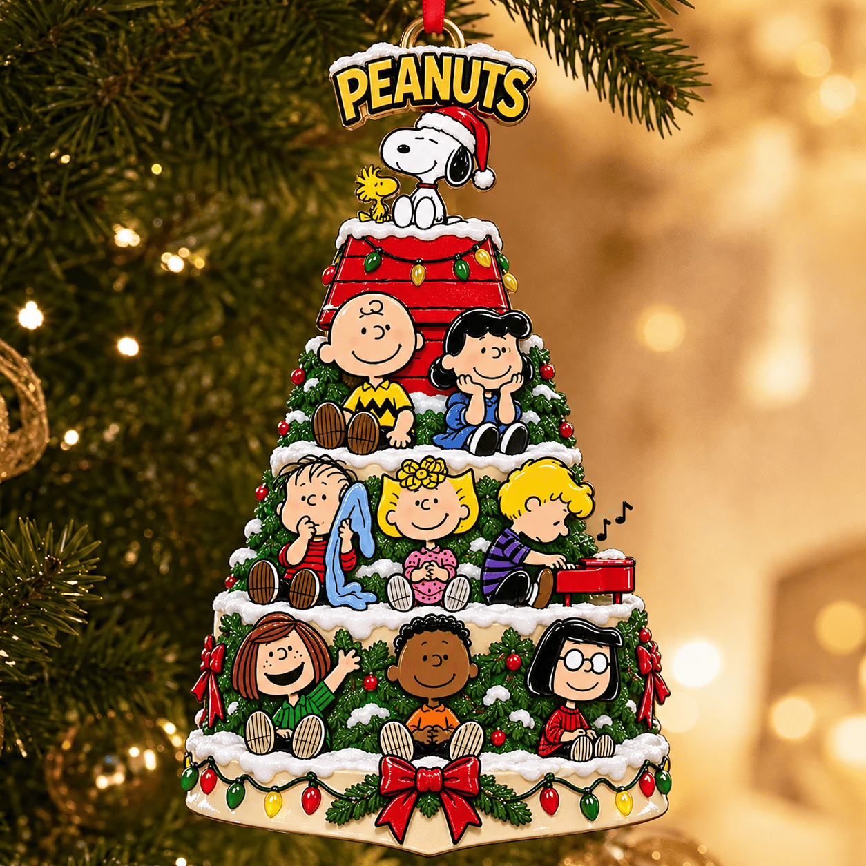 Peanuts Puppy And Friends Acrylic Christmas Ornament Peanuts Merch Gifts For BFF Peanuts Puppy And Friends Acrylic Christmas Ornament Peanuts Merch Gifts For BFF