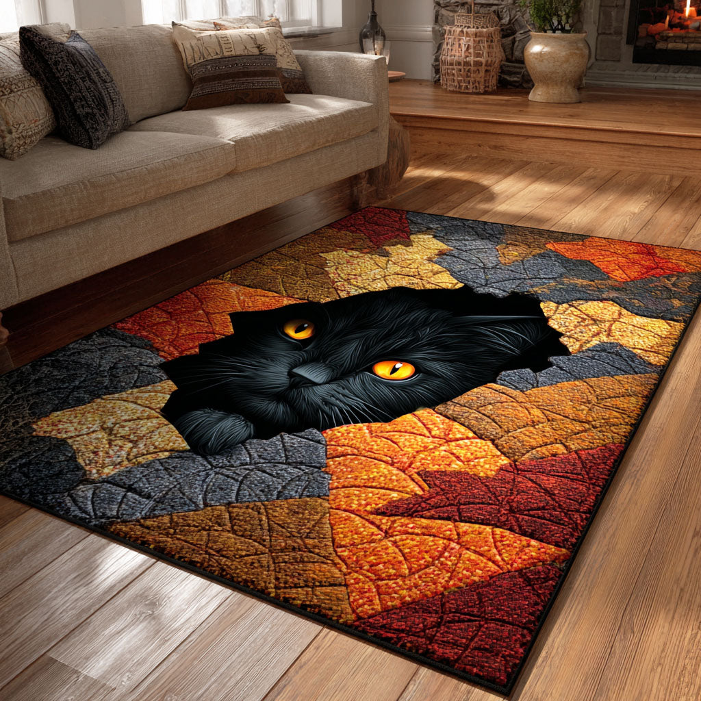 Peeking Cat Moon Area Rug Area Rugs On Sale Cute Halloween Presents