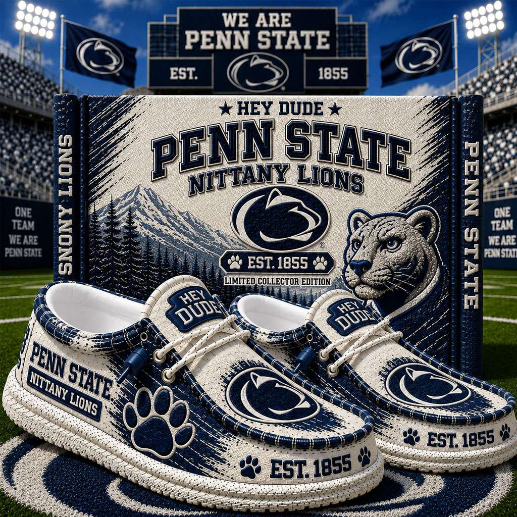 Penn State Nittany Lions Merch Est 1885 Penn State Football Slip-On Loafers Fans Gifts