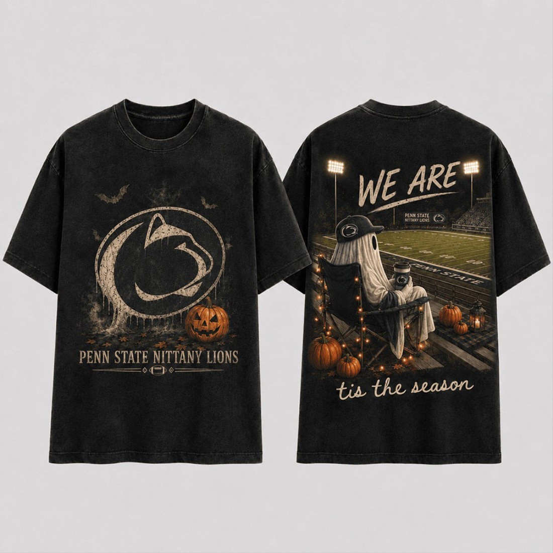 Penn State Nittany Lions Merch Halloween Ghost T-Shirt Tis The Season Shirt Football Fan Gear