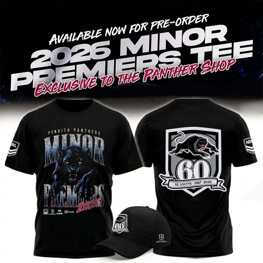 Penrith Panthers 2026 Minor Premiers 60th Anniversary T-Shirt Panthers Merch Gifts For Fan