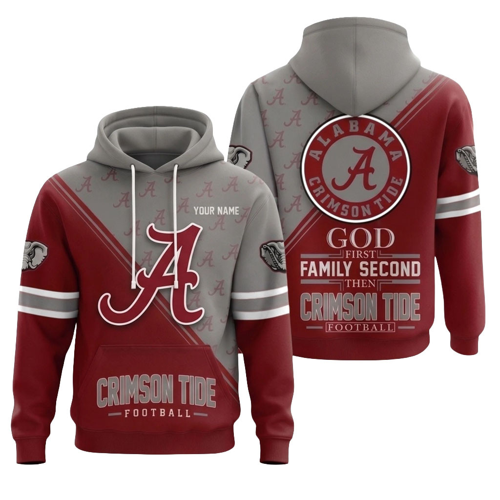 Personalized Alabama Crimson Tide 2026 Faith Family Football Hoodie Crimson Tide Football Merch