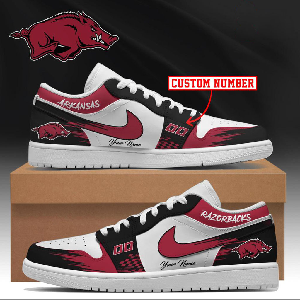 Personalized Arkansas Razorbacks Royal Legacy Sneakers Arkansas Razorbacks Merch Fan Gifts