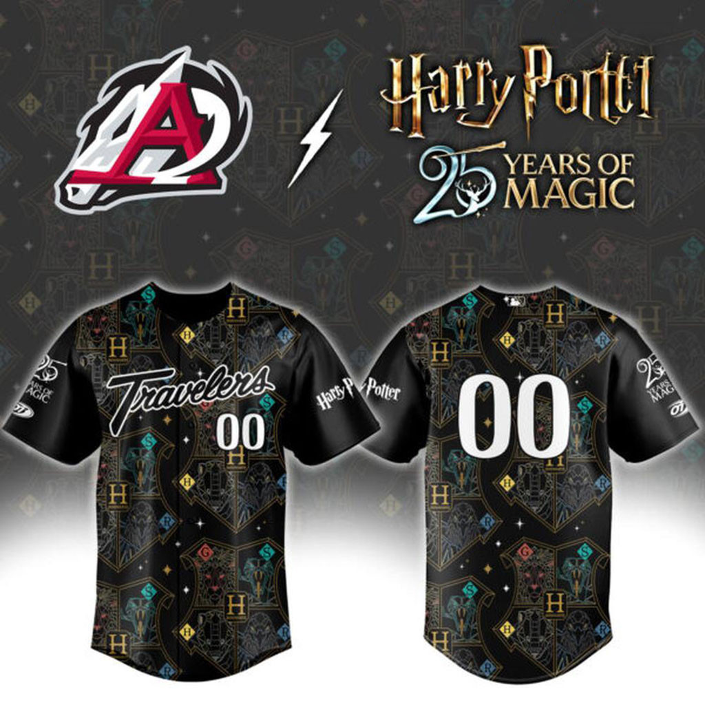 Personalized Arkansas Travelers Harry Potter Night 25 Years of Magic Baseball Jersey Fan Merch Personalized Arkansas Travelers Harry Potter Night 25 Years of Magic Baseball Jersey Fan Merch