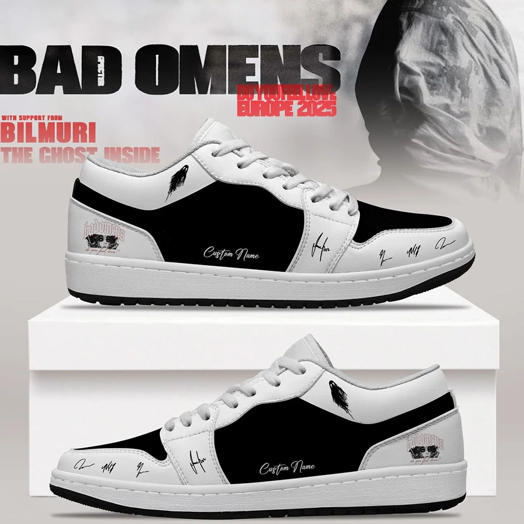 Personalized Bad Omens Do You Feel Love Tour Sneakers Bad Omens Merch Gifts For Band Fans Personalized Bad Omens Do You Feel Love Tour Sneakers Bad Omens Merch Gifts For Band Fans