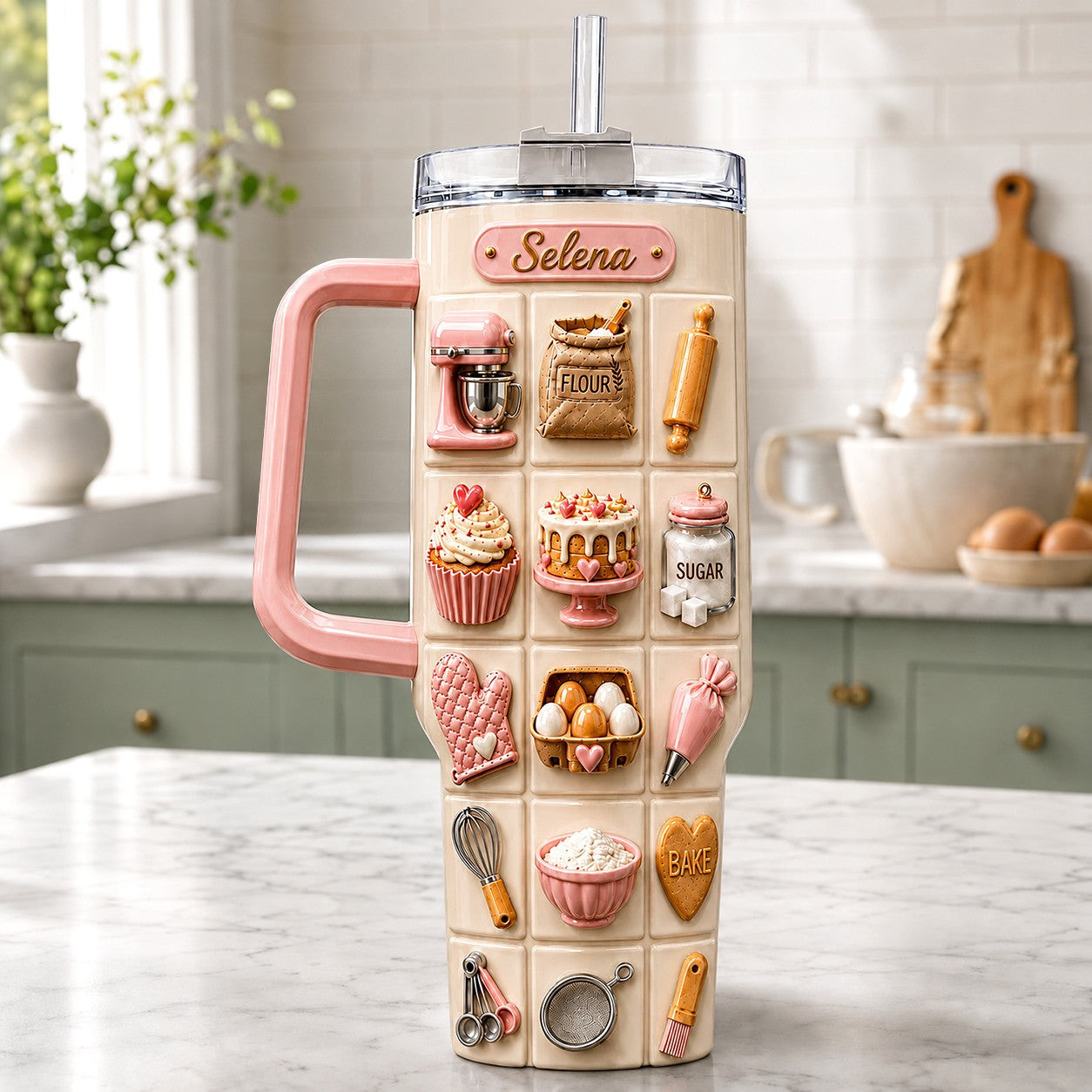 Personalized Baker Tumbler Cute Baking Tools Cup Bakery Lover Gifts For Sisters