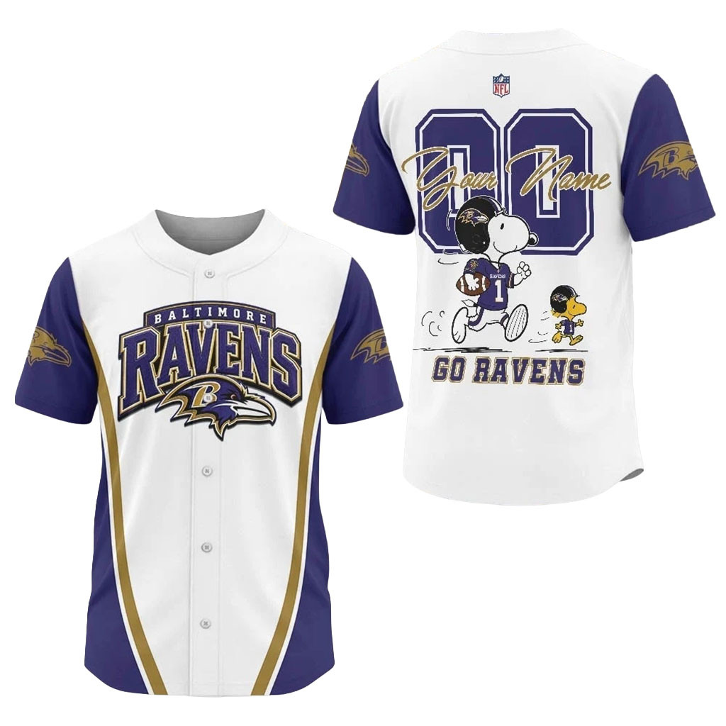 Personalized Baltimore Ravens X Snoopy Ultimate Game Day Jersey Baltimore Football Merch Gifts Personalized Baltimore Ravens X Snoopy Ultimate Game Day Jersey Baltimore Football Merch Gifts