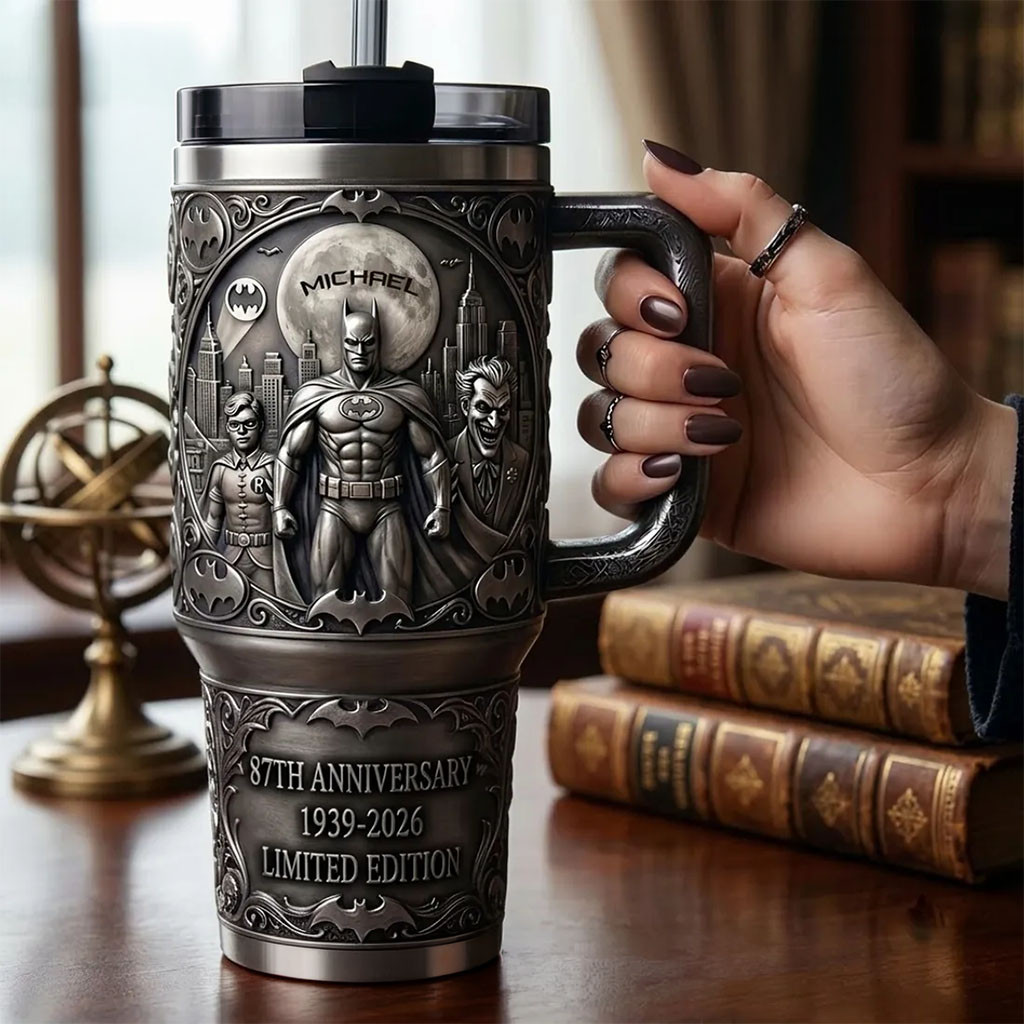 Personalized Batman 87th Anniversary Tumbler 2026 Superhero Merch Gift For Brothers