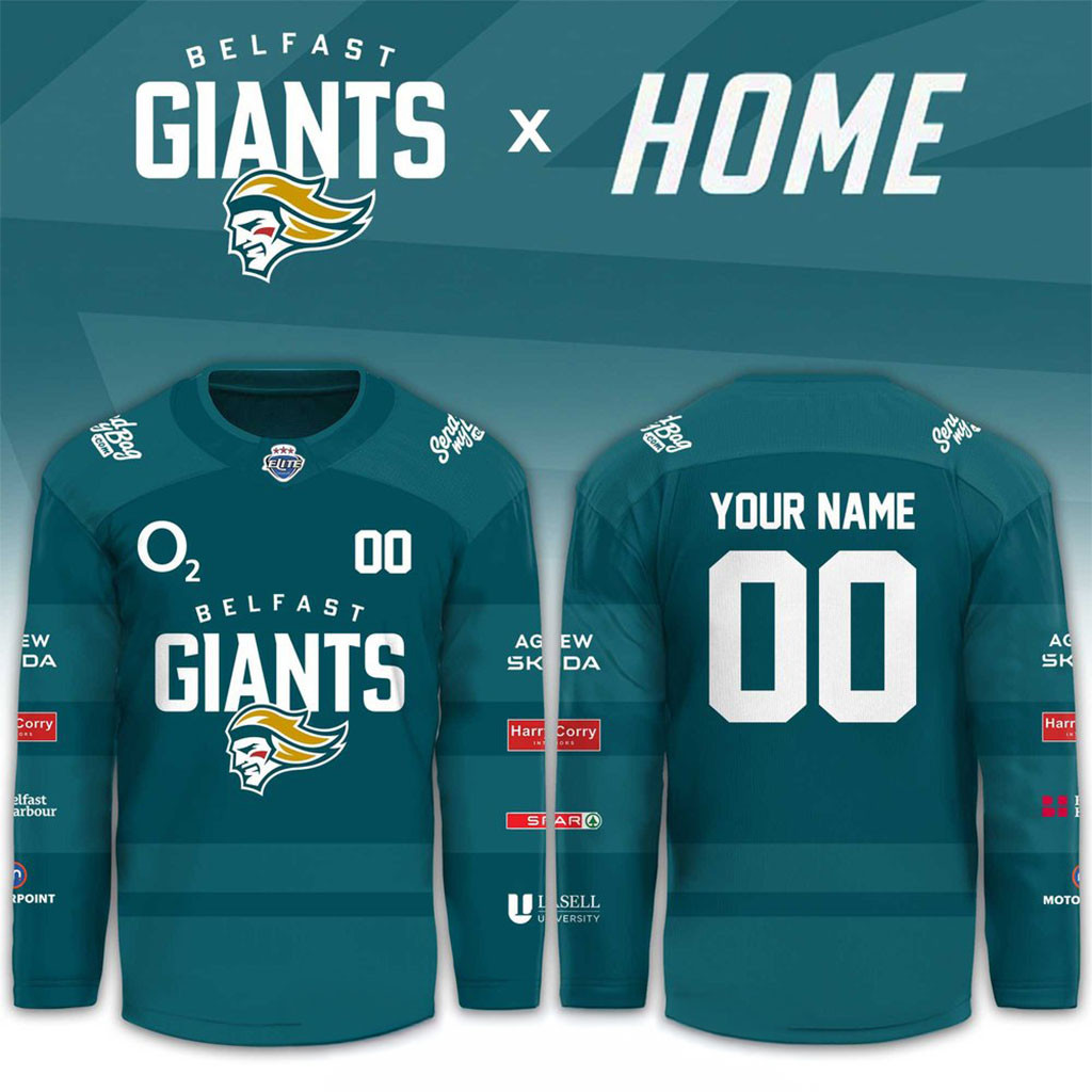 Personalized Belfast Giants 2026 2027 Home Jersey Belfast Giants Merch Hockey Fan Apparel