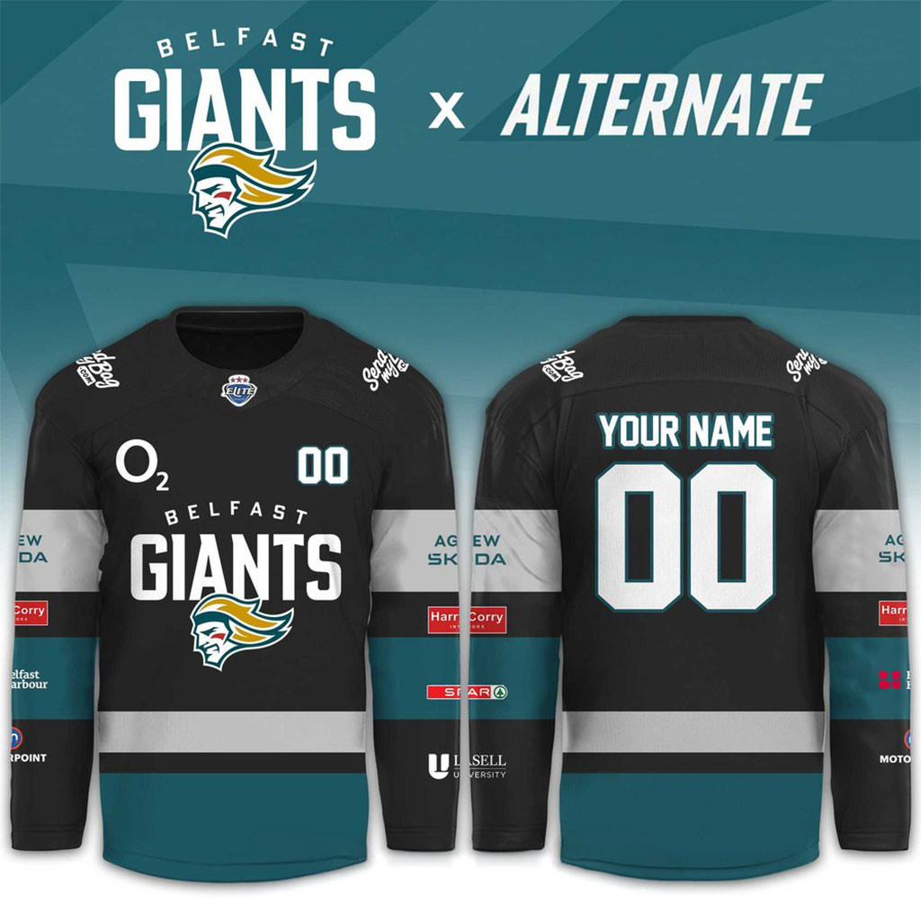 Personalized Belfast Giants 2026 27 Alternate Jersey Belfast Giants Merch Gift For Hockey Lover