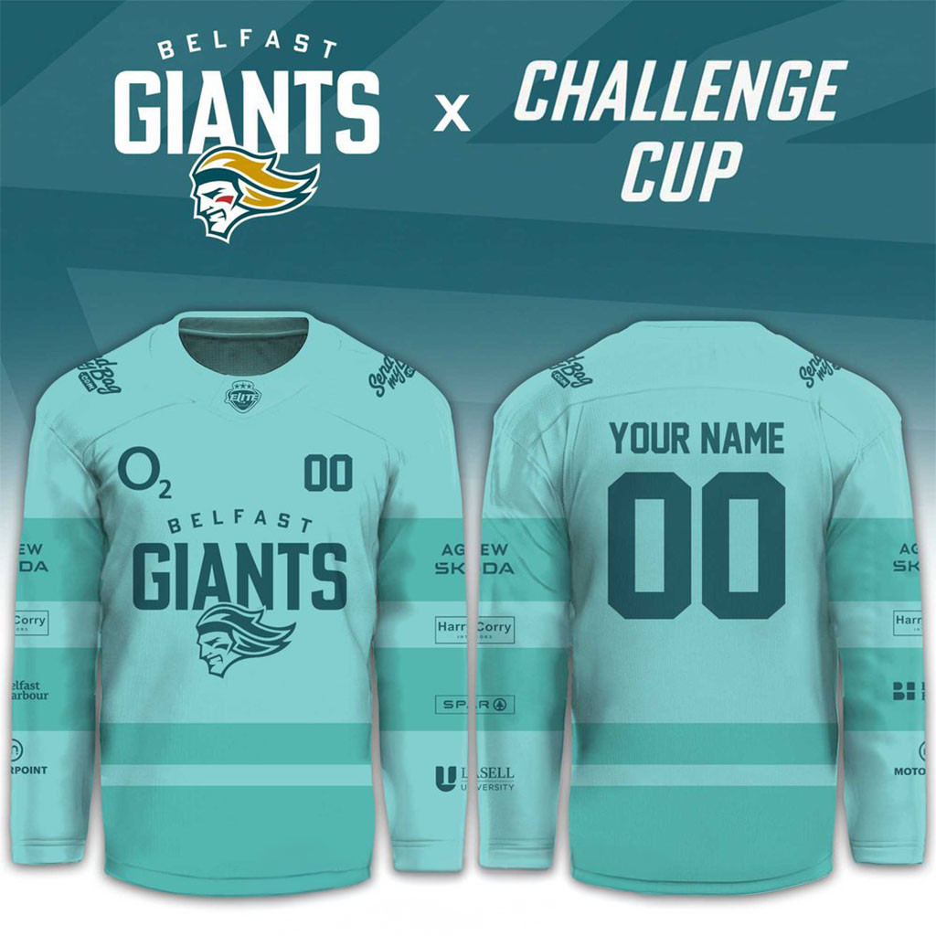 Personalized Belfast Giants 2026 27 Challenge Cup Jersey Belfast Giants Merch Hockey Fan Gifts