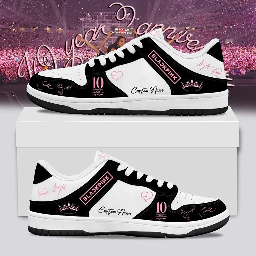 Personalized BLACKPINK Merch Sneakers 10th Anniversary BLACKPINK Shoes Gifts For Music Lovers