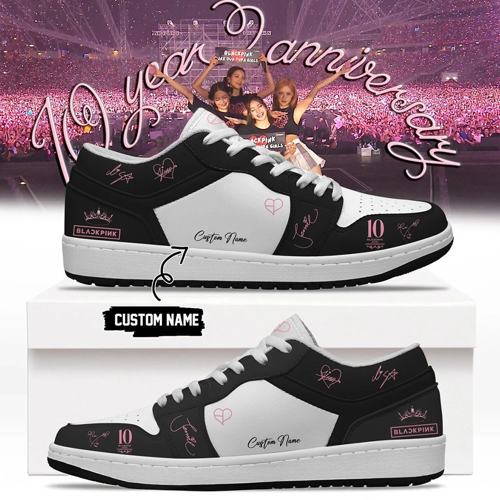 Personalized BLACKPINK Merch Sneakers 10th Anniversary BLACKPINK World Tour Shoes Gifts For Fan