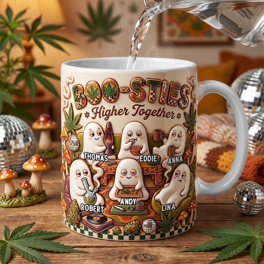 Personalized Boo Stoner Friends Higher Together Mug Cute Coffee Cup Besties Gift