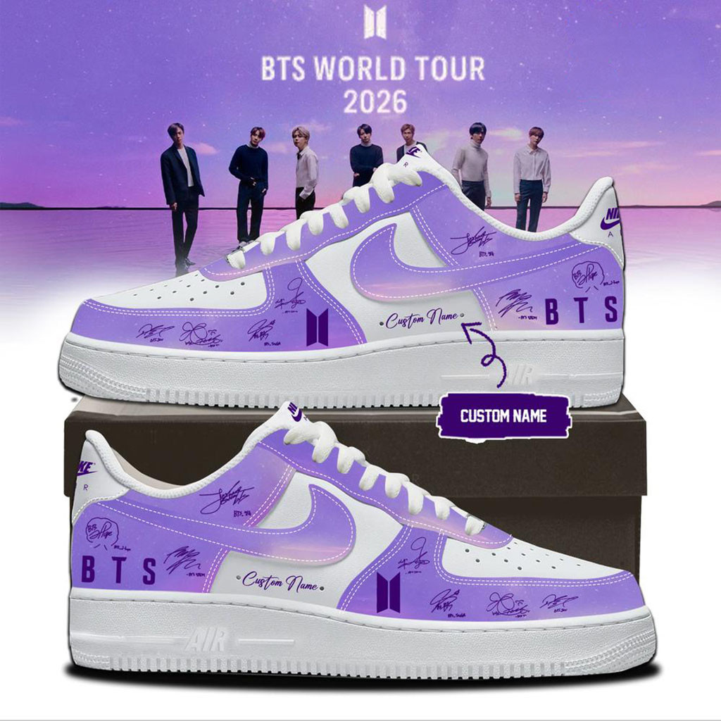 Personalized BTS X Arirang World Tour Sneakers Signed BTS Merch Kpop Fan Gift For Army