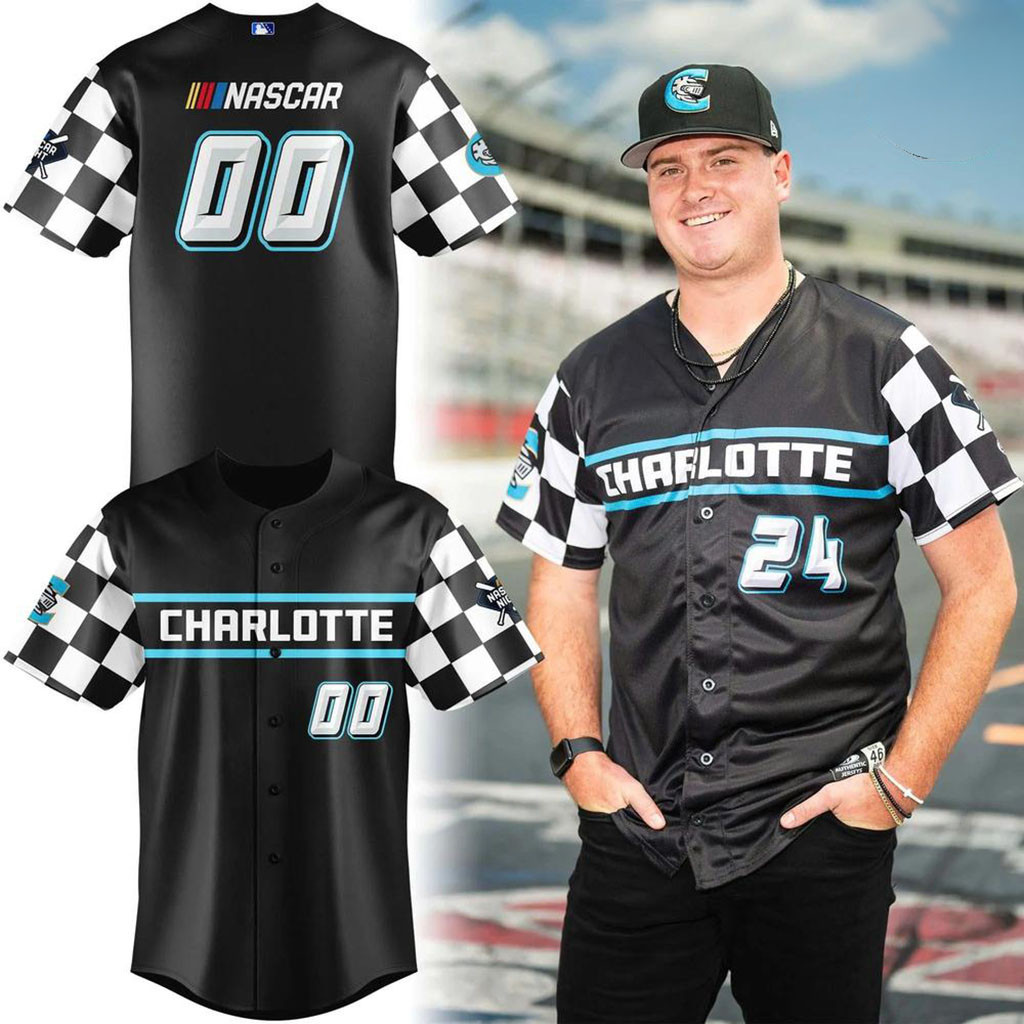 Personalized Charlotte Knights X NASCAR Night 2026 Baseball Jersey Charlotte Knights Merch