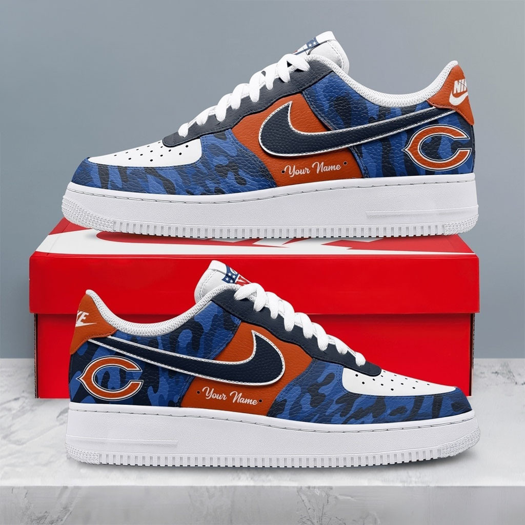 Personalized Chicago Bears Merch End Zone Energy Sneakers Best Gifts For Football Fans Personalized Chicago Bears Merch End Zone Energy Sneakers Best Gifts For Football Fans
