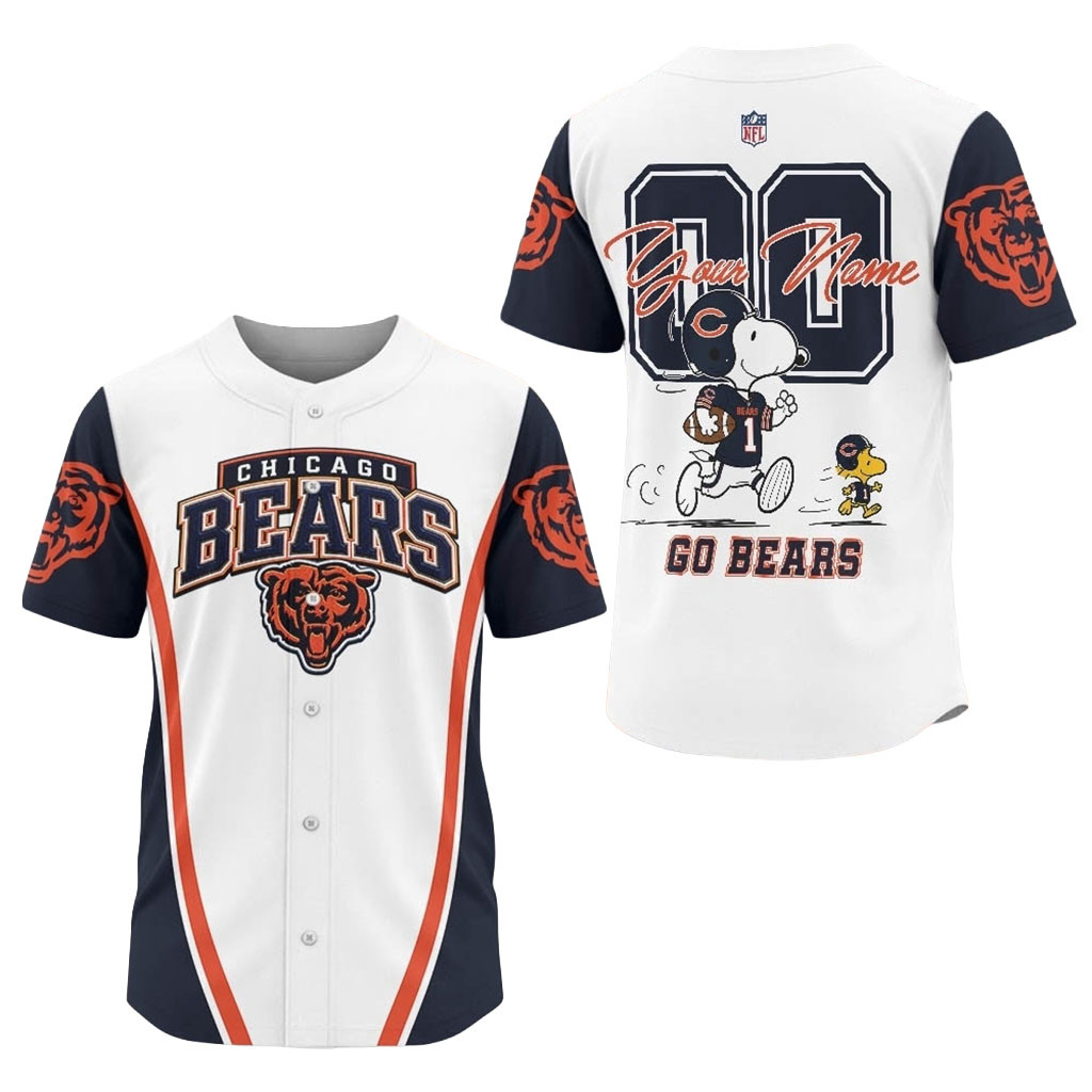 Personalized Chicago Bears X Snoopy Ultimate Game Day Jersey Chicago Bears Merch Fan Gifts