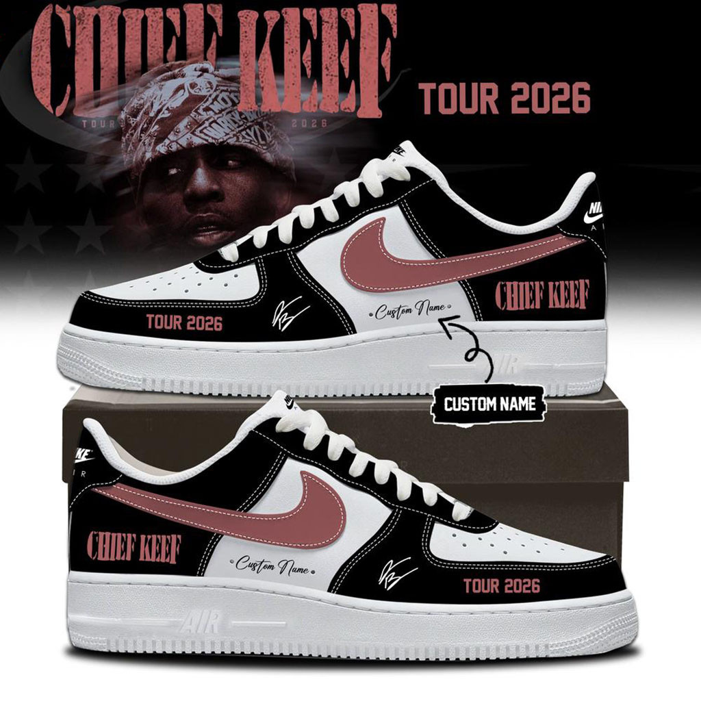 Personalized Chief Keef Tour 2026 Signature Black Sneakers Chief Keef Merch Rap Fan Gifts