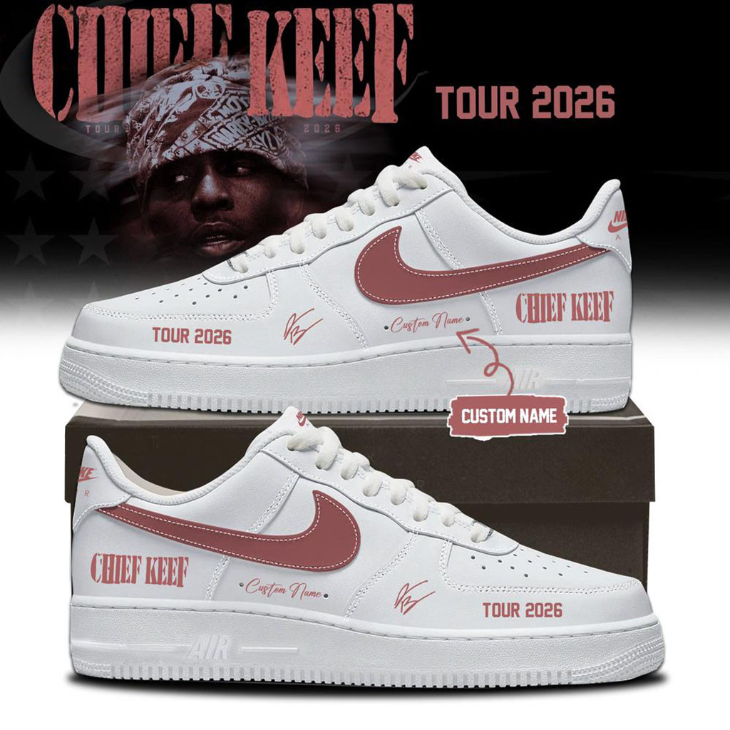 Personalized Chief Keef Tour 2026 Signature White Sneakers Chief Keef Merch Gift For Rap Lover