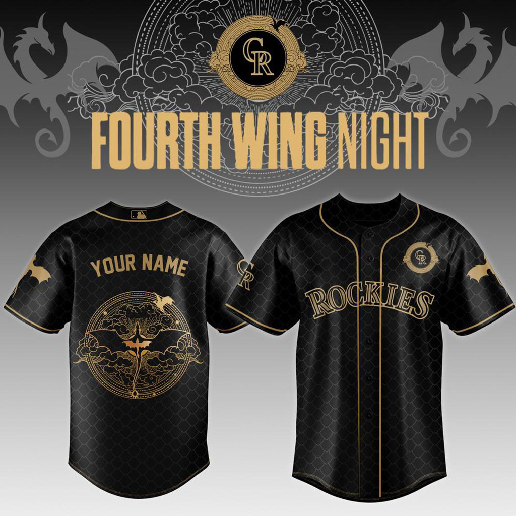 Personalized Colorado Rockies X Fourth Wing Night Baseball Jersey Colorado Rockies Merch 2026
