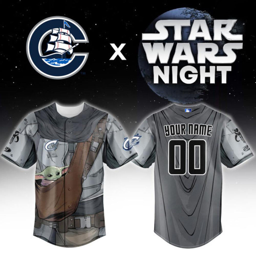 Personalized Columbus Clippers X Star Wars Night Baby Grogu Baseball Jersey Clippers Merch