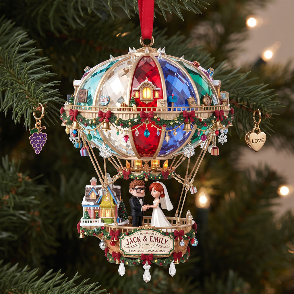 Personalized Couple Wedding Acrylic Christmas Ornament Xmas Tree Decor Gifts For Couple