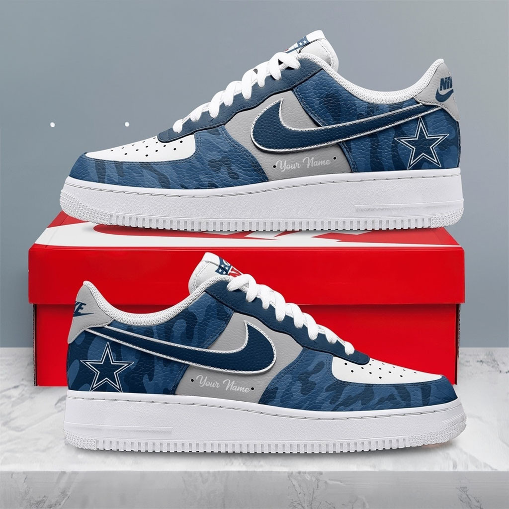 Personalized Dallas Cowboys Merch End Zone Energy Sneakers Presents For Football Fans