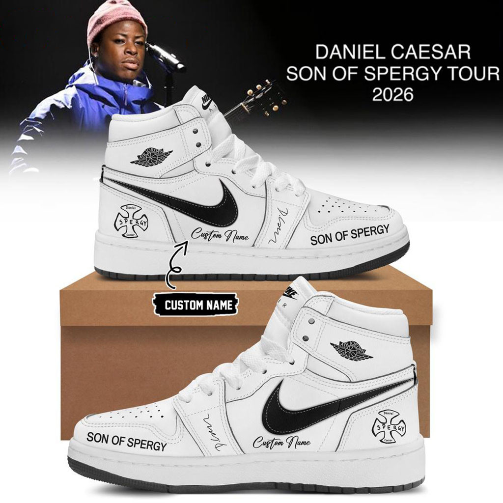 Personalized Daniel Caesar Son Of Spergy Tour Signed 2026 White Shoes Daniel Caesar Merch