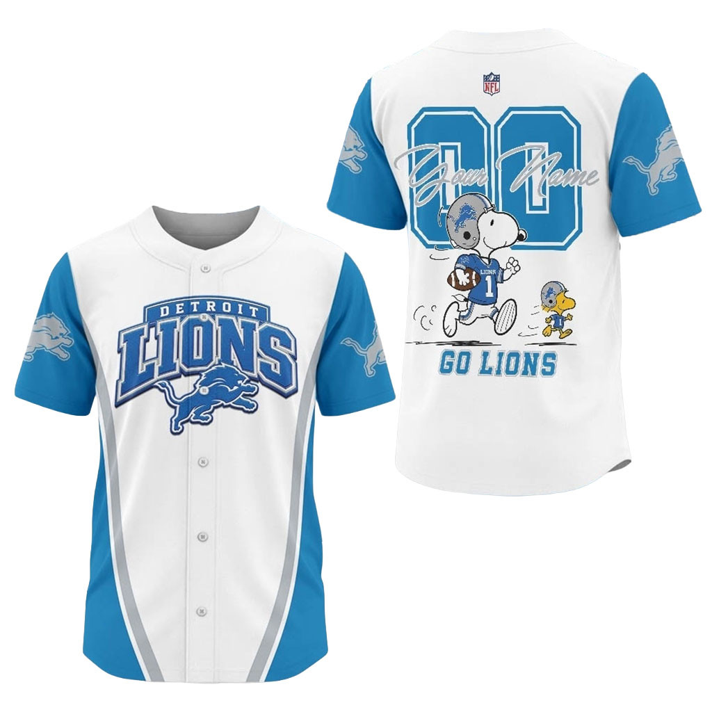 Personalized Detroit Lions X Snoopy Ultimate Game Day Jersey Detroit Lions Merch Gift For Fans