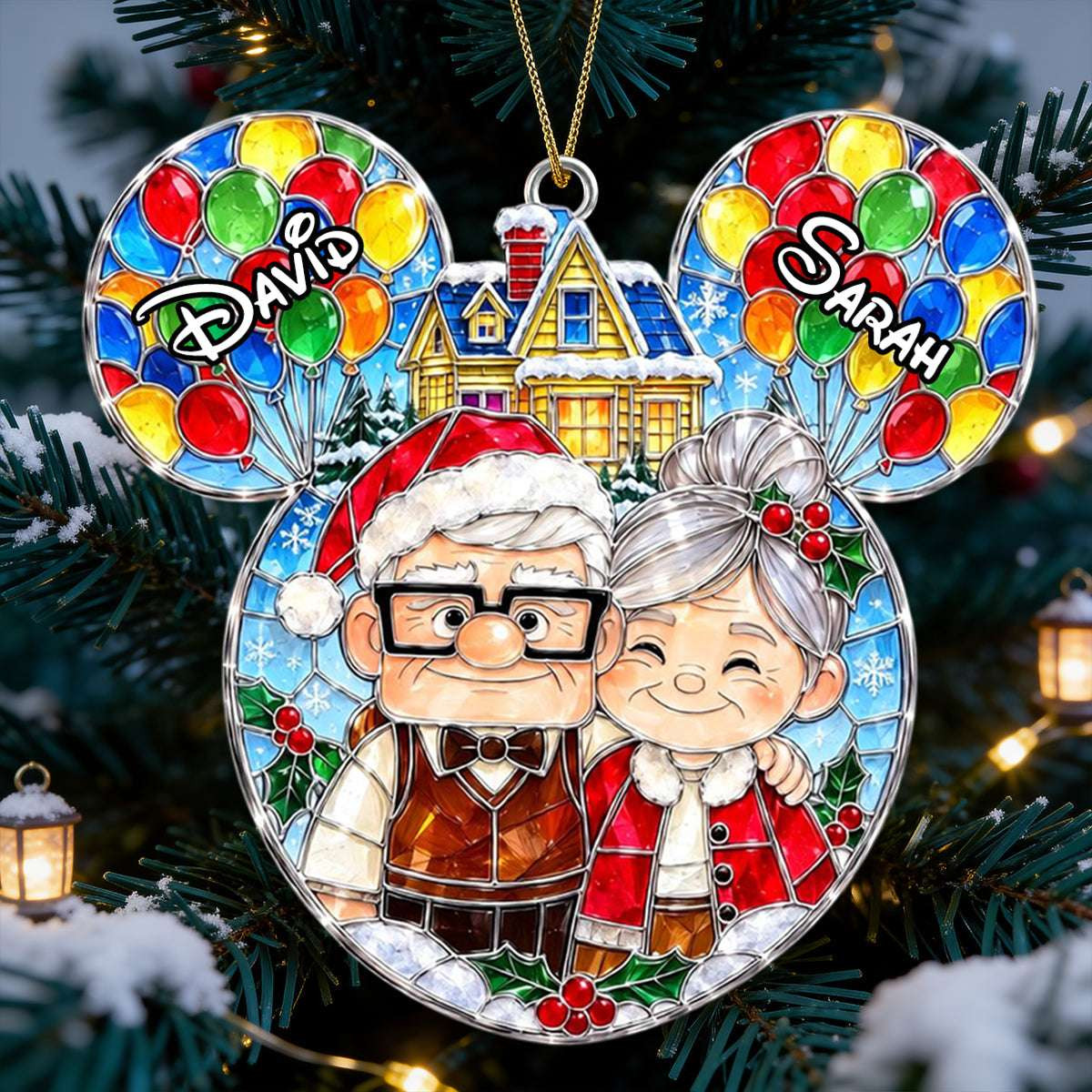 Personalized Disney Pixar Up Dreamy Adventure Couple Christmas Ornament Gift For Couples