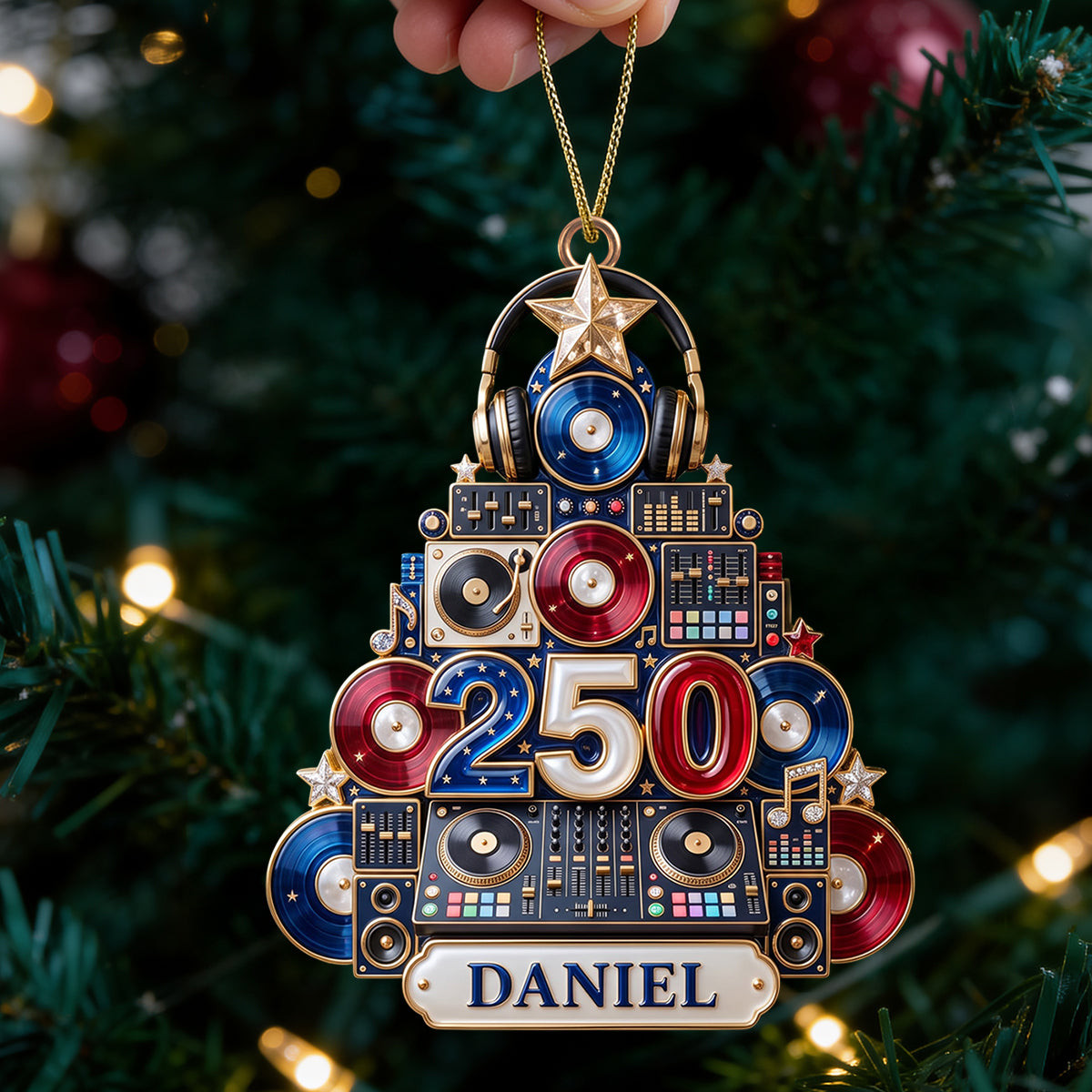 Personalized DJ Holiday Christmas Ornament Xmas Tree Hanging Decor Xmas Gifts For Friends