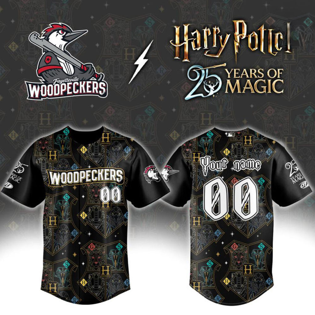 Personalized Fayetteville Woodpeckers Harry Potter Night Jersey Woodpeckers Merch 2026