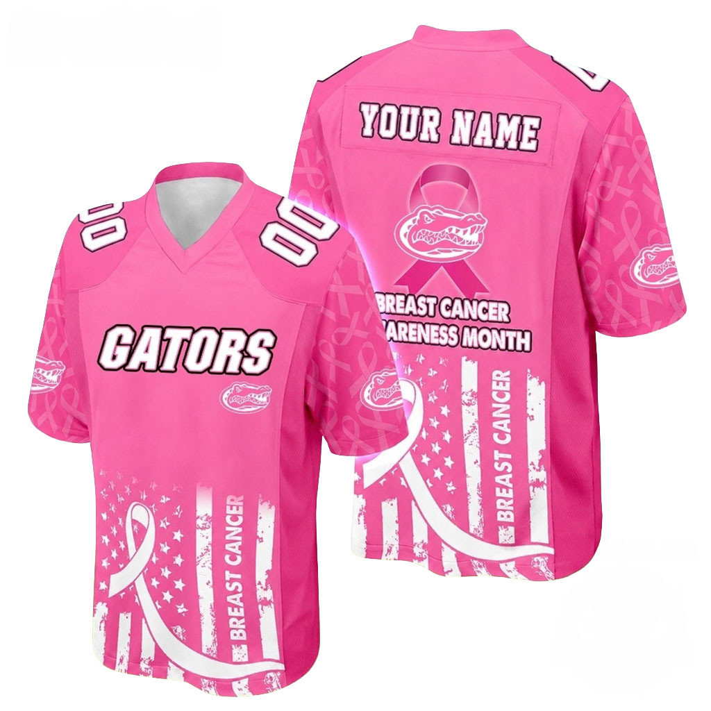 Personalized Florida Gators Merch Breast Cancer Awareness Month 2026 Football Jersey Fan Gifts