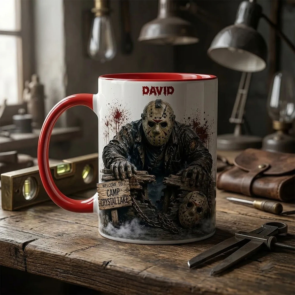 Personalized Friday the 13th Jason Voorhees Horror Mug Friday the 13th Merch Horror Fans Gifts Personalized Friday the 13th Jason Voorhees Horror Mug Friday the 13th Merch Horror Fans Gifts