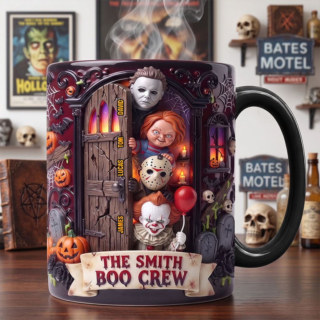 Personalized Funny Halloween Slashers Magic Coffee Mug Gift For Horror Movie Lovers