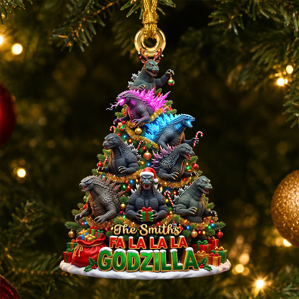 Personalized Godzilla Giant Monster Christmas Ornament Holiday Home Gifts For Family Personalized Godzilla Giant Monster Christmas Ornament Holiday Home Gifts For Family