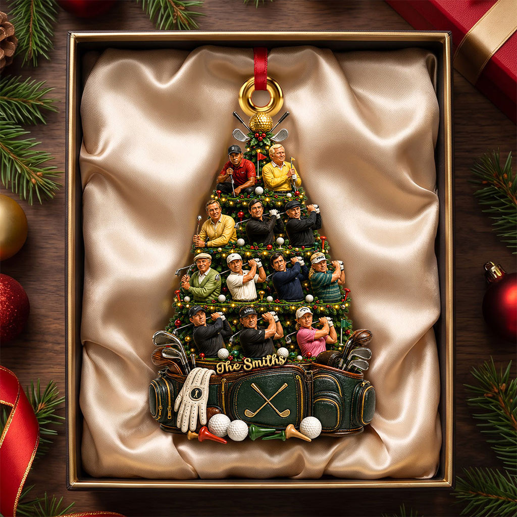 Personalized Golf Legends Christmas Ornament Merry Golfmas Xmas Tree Decor Gift For Dad