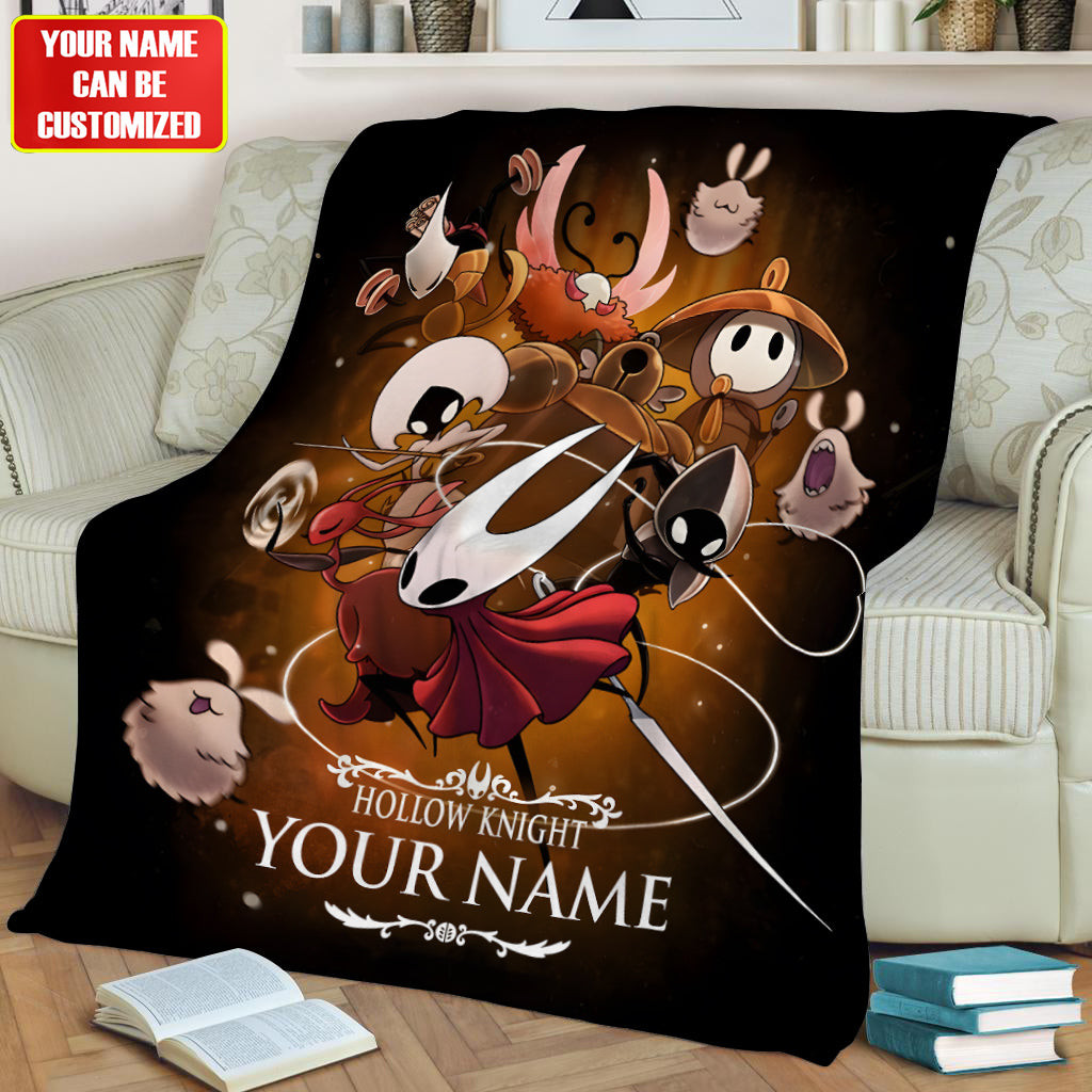 Personalized Hollow Knight Dark Bug Kingdom Blanket Fantasy Gaming Gifts For Friends