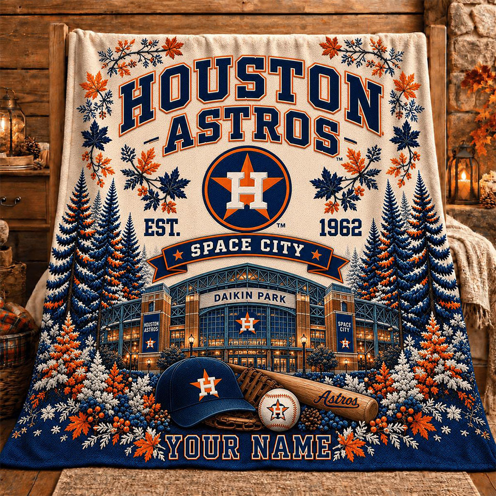 Personalized Houston Astros Space City New Blanket Houston Astros Merch Christmas Gifts