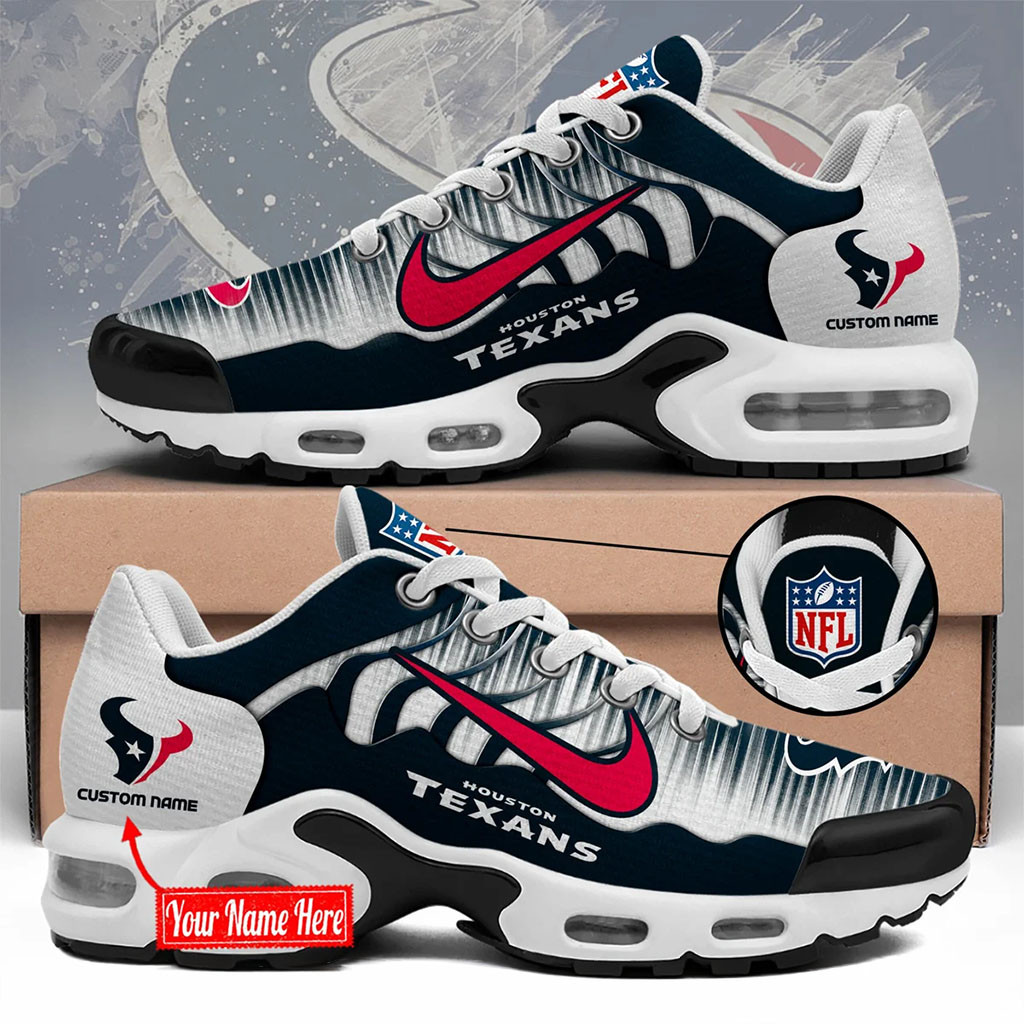 Personalized Houston Texans Football Sneakers Texans Merch Presents For Football Fans