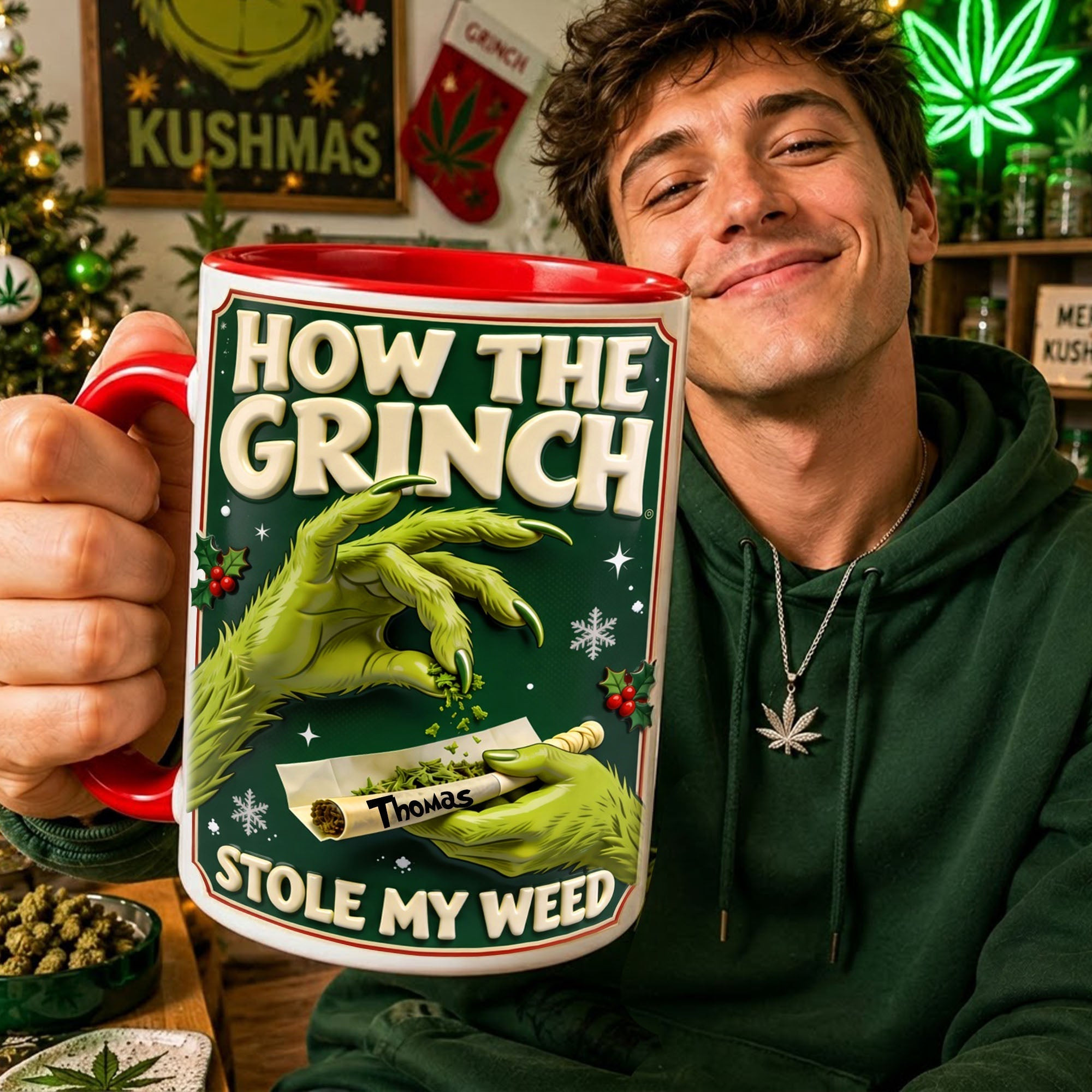 Personalized How The Grinch Stole My Weed Accent Mug Gifts The Grinch Merch Christmas Gifts Personalized How The Grinch Stole My Weed Accent Mug Gifts The Grinch Merch Christmas Gifts