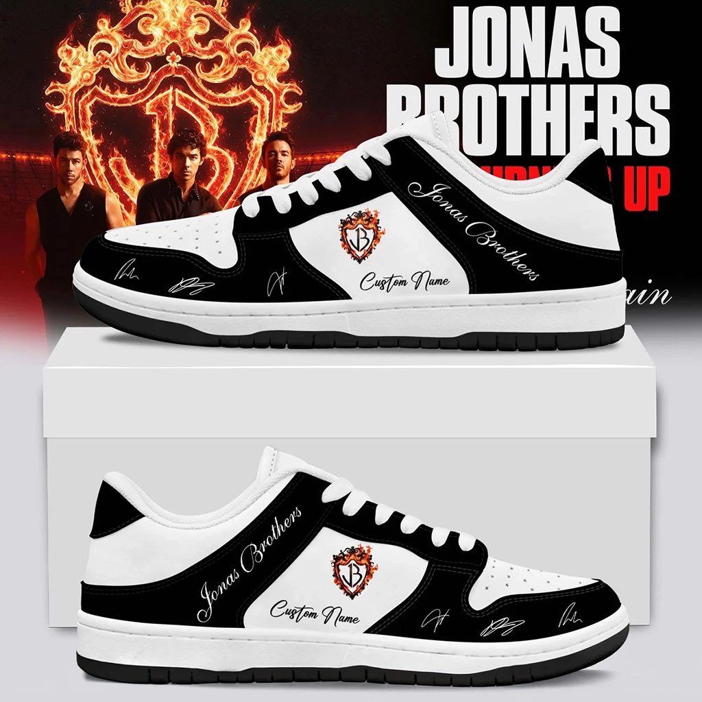 Personalized Jonas Brothers The Burning Up Tour Sneakers Jonas Brothers Merch Pop Band Fan Gift